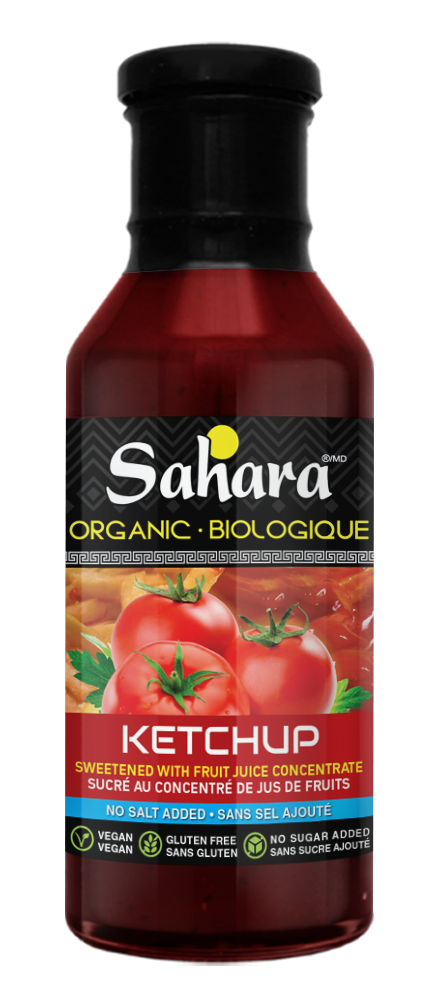 SAHARA -    Organic Ketchup, No Salt or Sugar Added  (jar)    350ml
