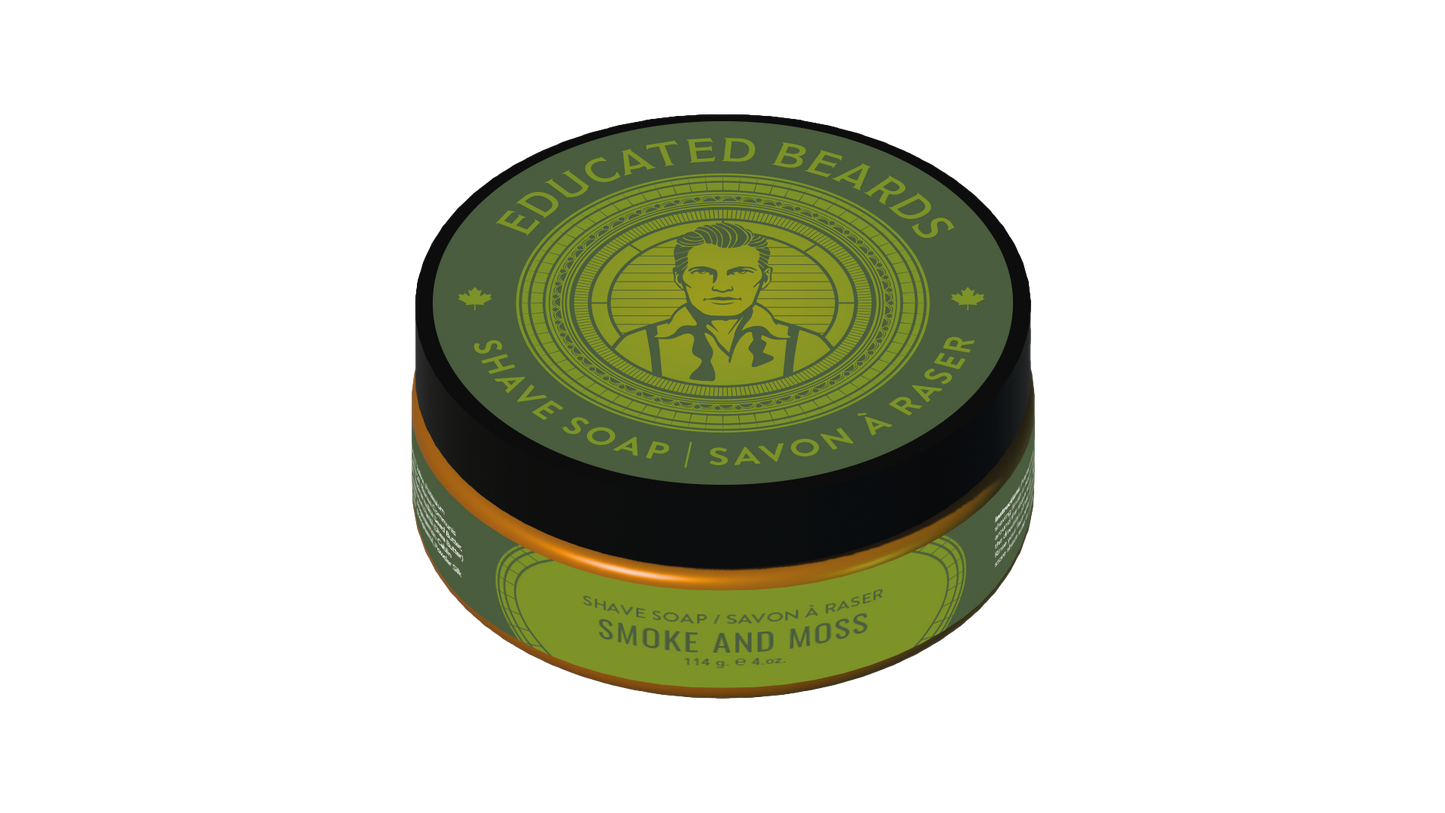 Educated Beards   Smoke & Moss Shave Soap 114g