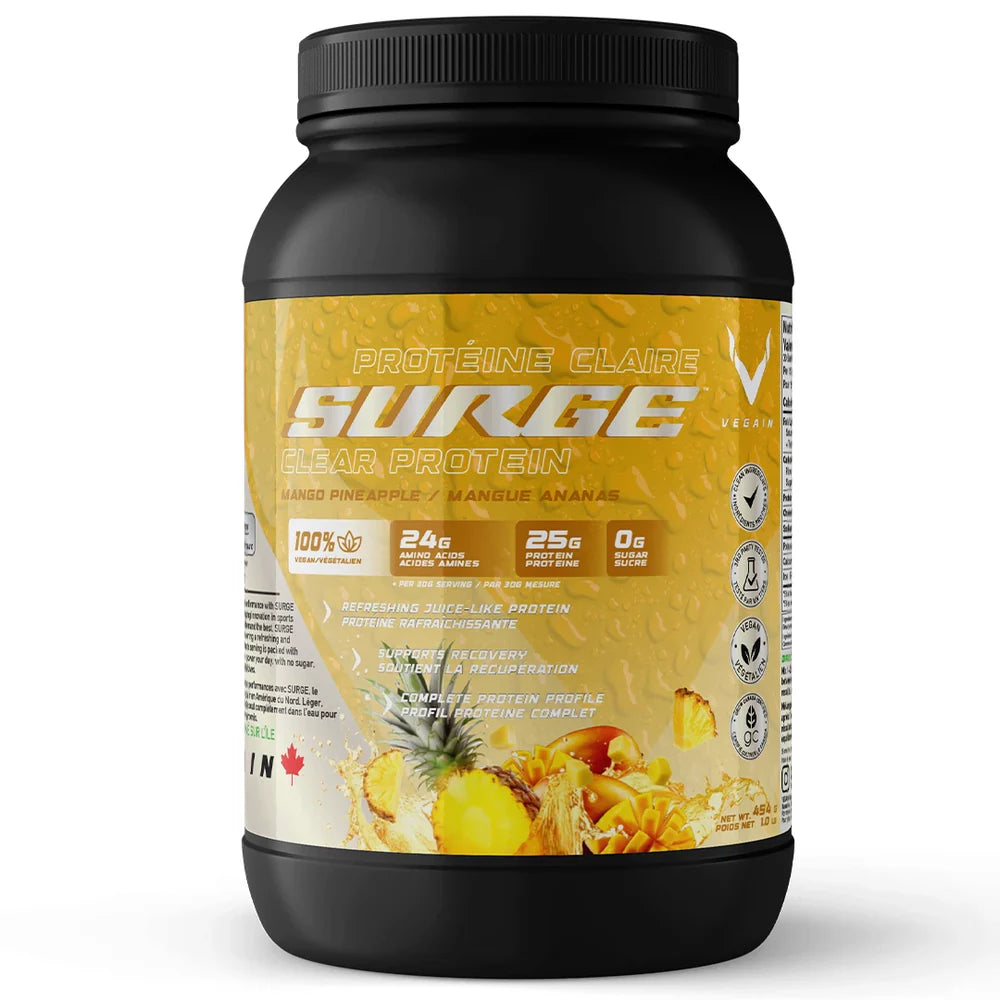 VEGAIN - NEW BRAND SURGE Clear Vegan Protein - Mango Pineapple 454 g
