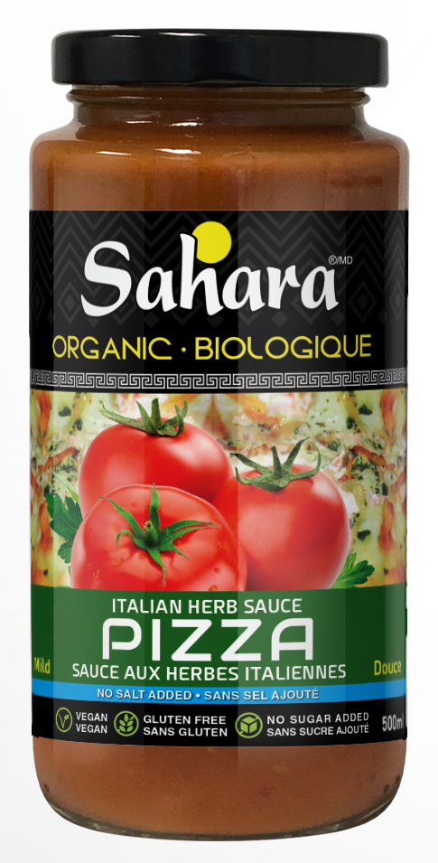 SAHARA  -  Organic Italian Herbs Pizza Sauce No Sugar or Salt Added (jar)    500ml