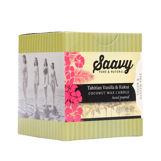 SAAVY NATURALS Tahitian Van&Kukui Coco Candle170g