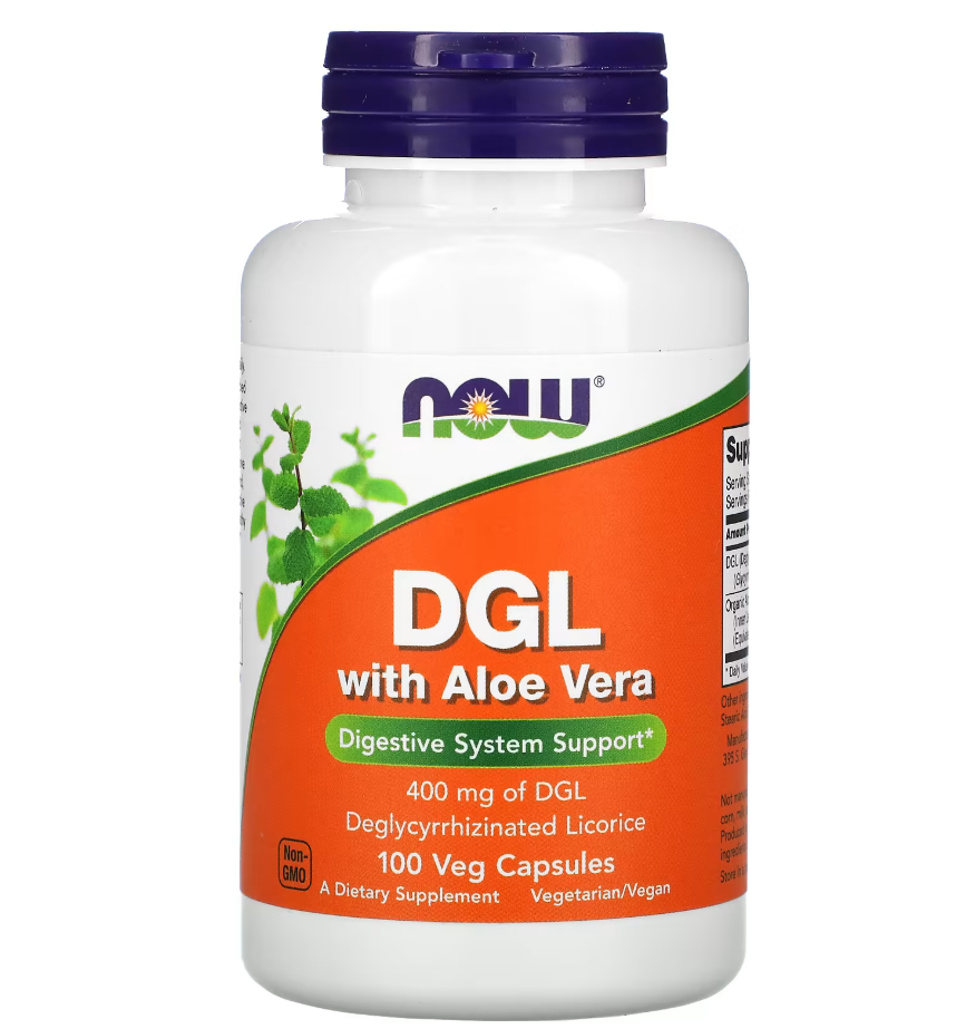 NOW DGL 400mg with Aloe 100vcap