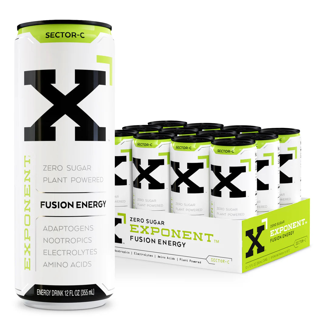 Exponent Energy Exponent Energy Drink Flavour: Sector C
Container Size: 355 mL Case of 24 (6 packs of 4)