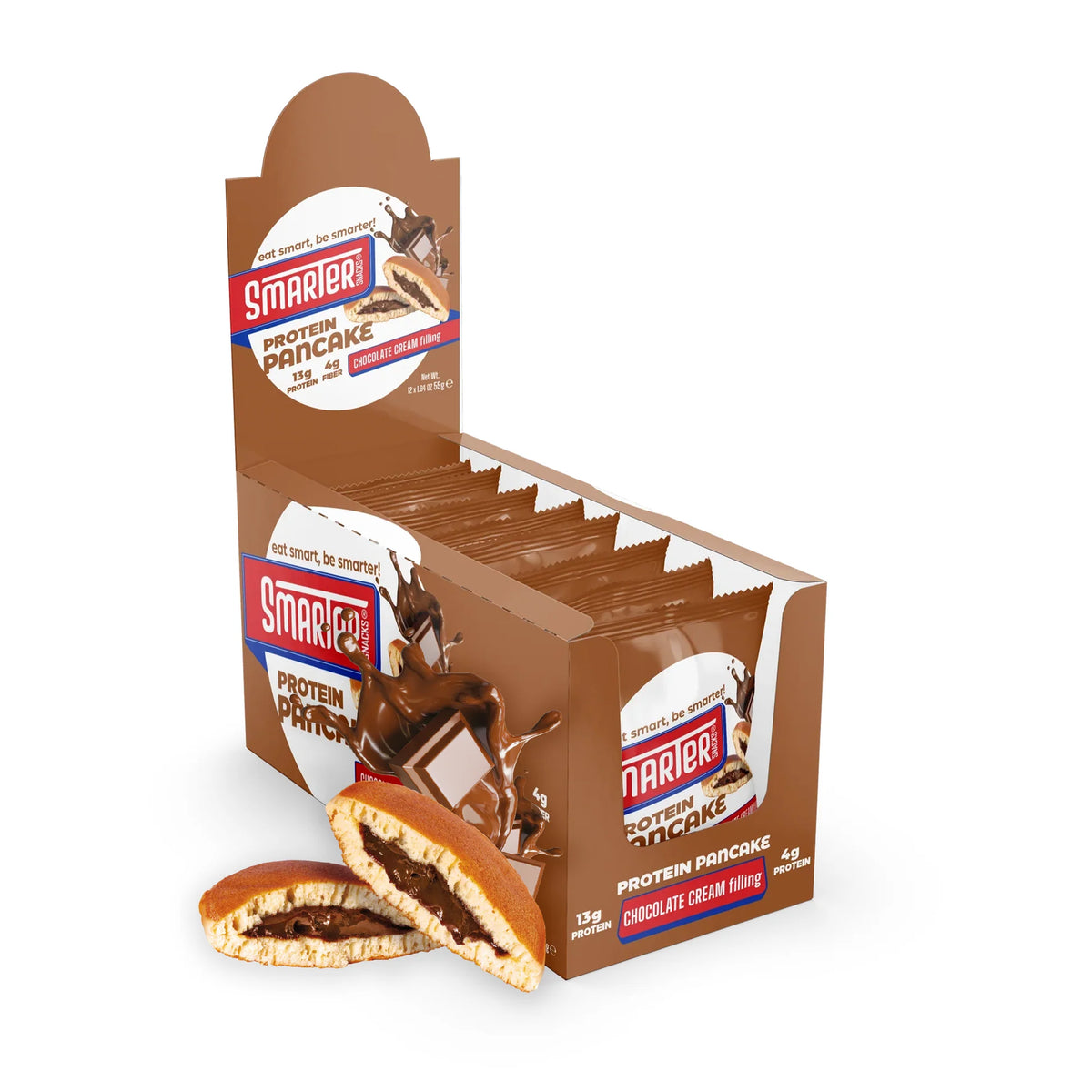 SMARTER SNACKS PROTEIN PANCAKE 55g - 12/box CHOCOLATE CREAM
