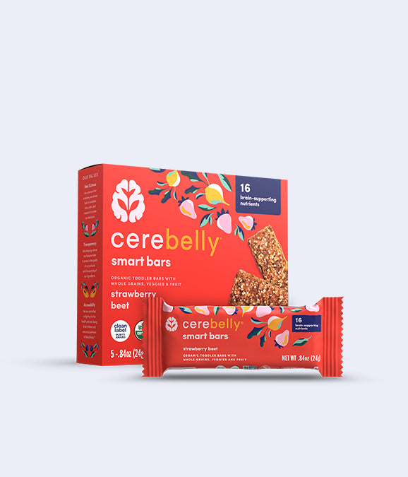 Cerebelly Cerebelly Smart Bars Flavour: Strawberry Beet
Container Size: 24 g Case of 30 (6 Packs of 5)
