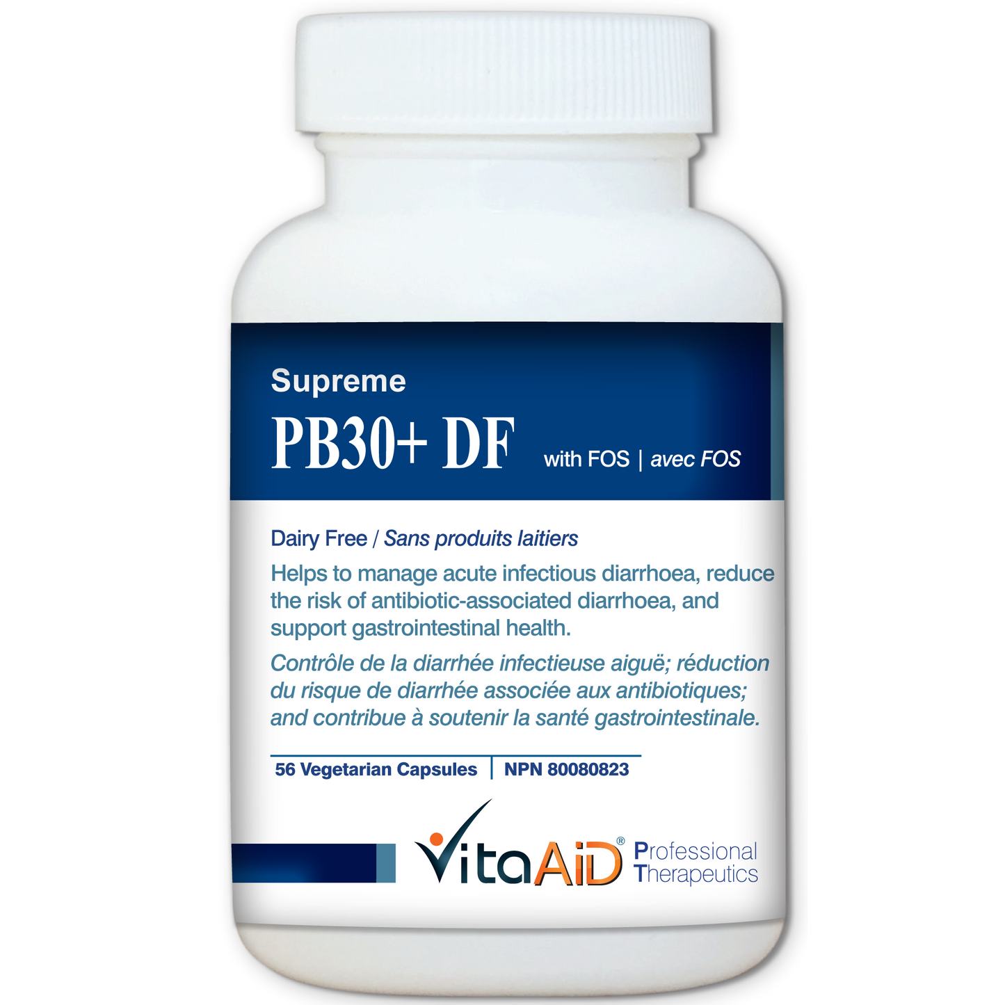 VitaAid Supreme-PB30+ DF (30 Bil Probiotics) (Dairy-Free with FOS) 56v