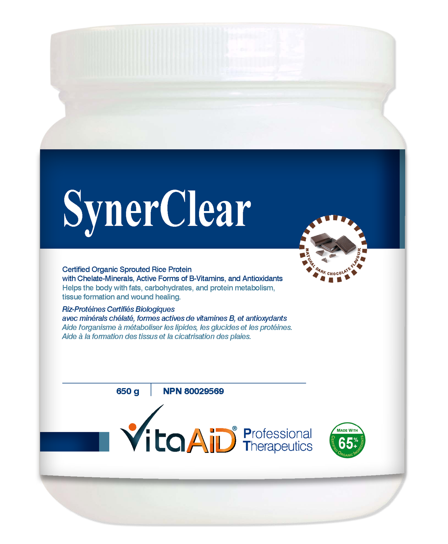 VitaAid SynerClear (Detox Support) (Organic)** (Chocolate) 650g