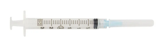SYRINGE LL 3CC 25GX5/8IN NDL