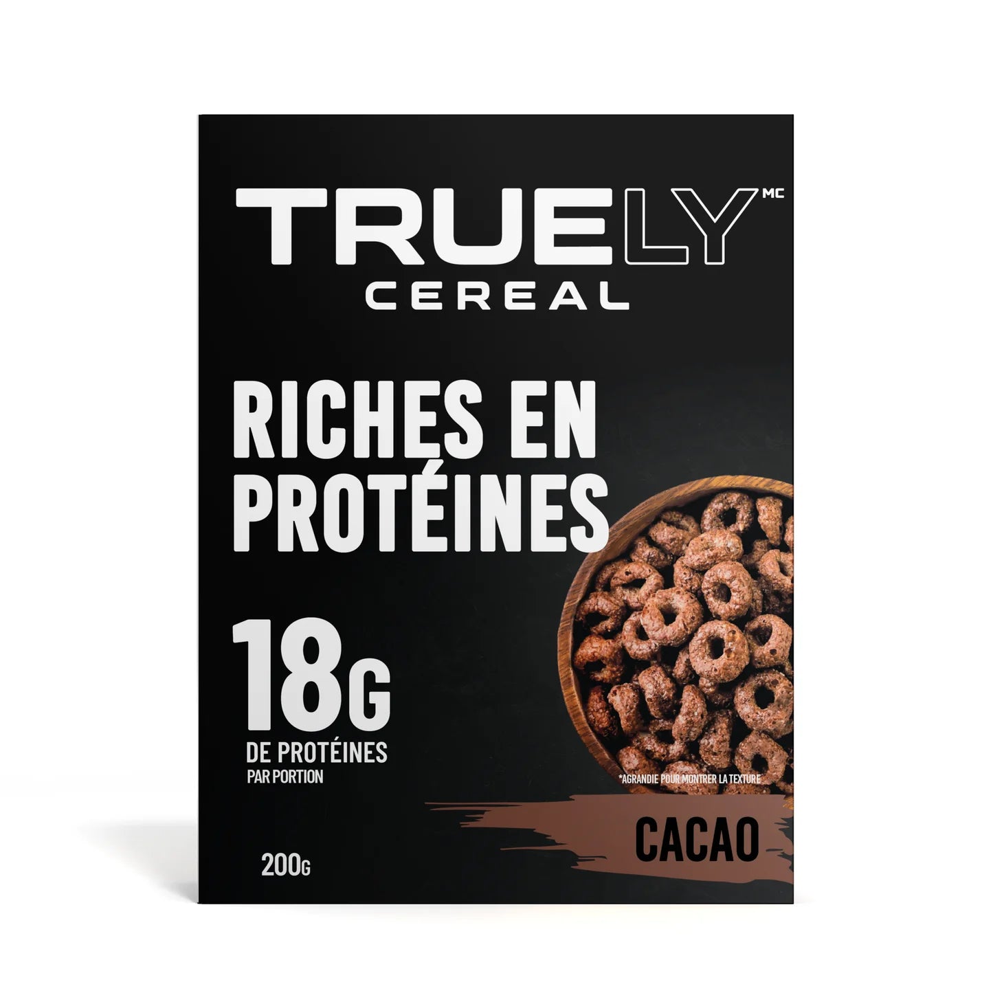 Truely Cereal Truely Protein Cereal Flavour: Cocoa
Container Size: 200 g Case of 6