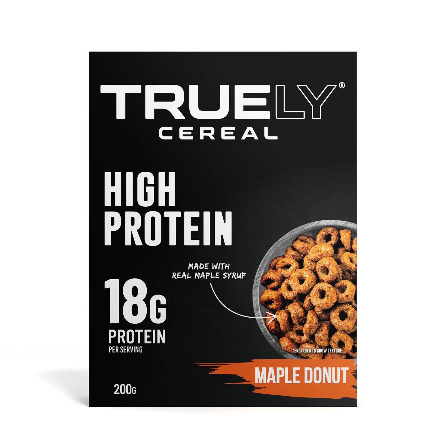 Truely Cereal Truely Protein Cereal Flavour: Maple Donut
Container Size: 200 g Case of 6
