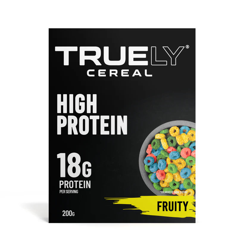 Truely Cereal Truely Protein Cereal Flavour: Fruity Cereal
Container Size: 200 g Case of 6