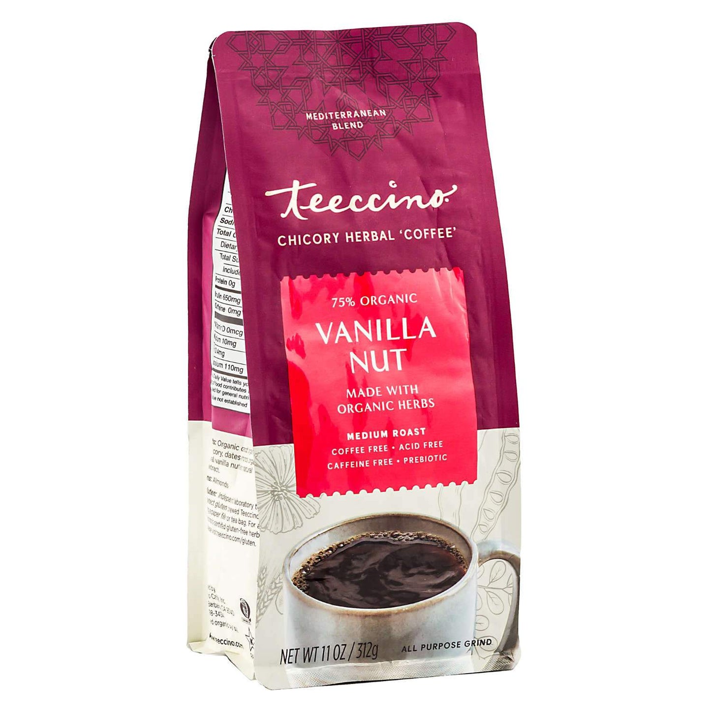 Teeccino   Herbal Coffee   Vanilla Nut Chicory300G