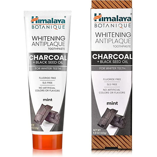 Himalaya Wellness Himalaya Toothpaste Whitening Mint with Charcoal and Black Seed Oil (Bilingual) Container Size: 113 g Each