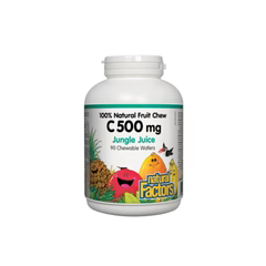 Natural Factors C 500 mg 100% Natural Fruit Chew (Jungle Juice) 90 chews