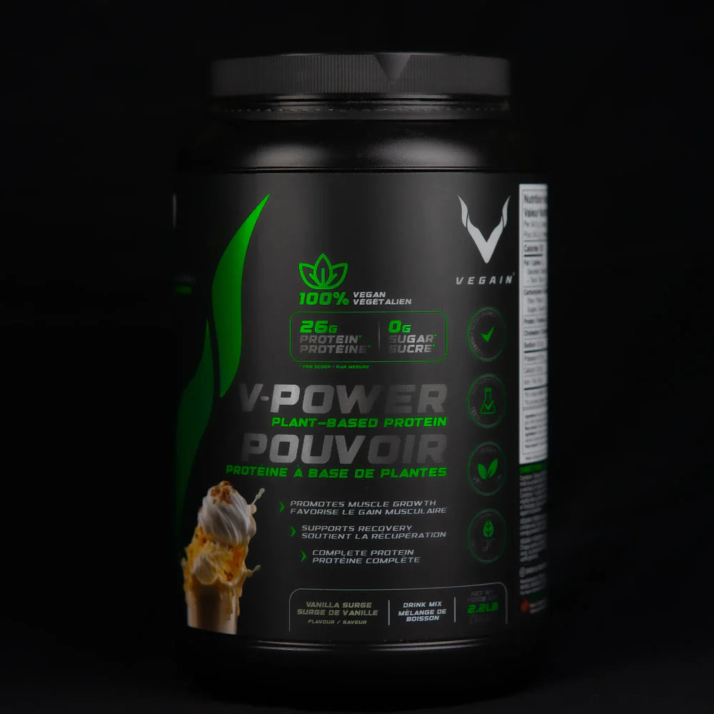 VEGAIN - NEW BRAND V-POWER Plant-Based Protein - Vanilla - Coming Soon Single Serving- 30 g