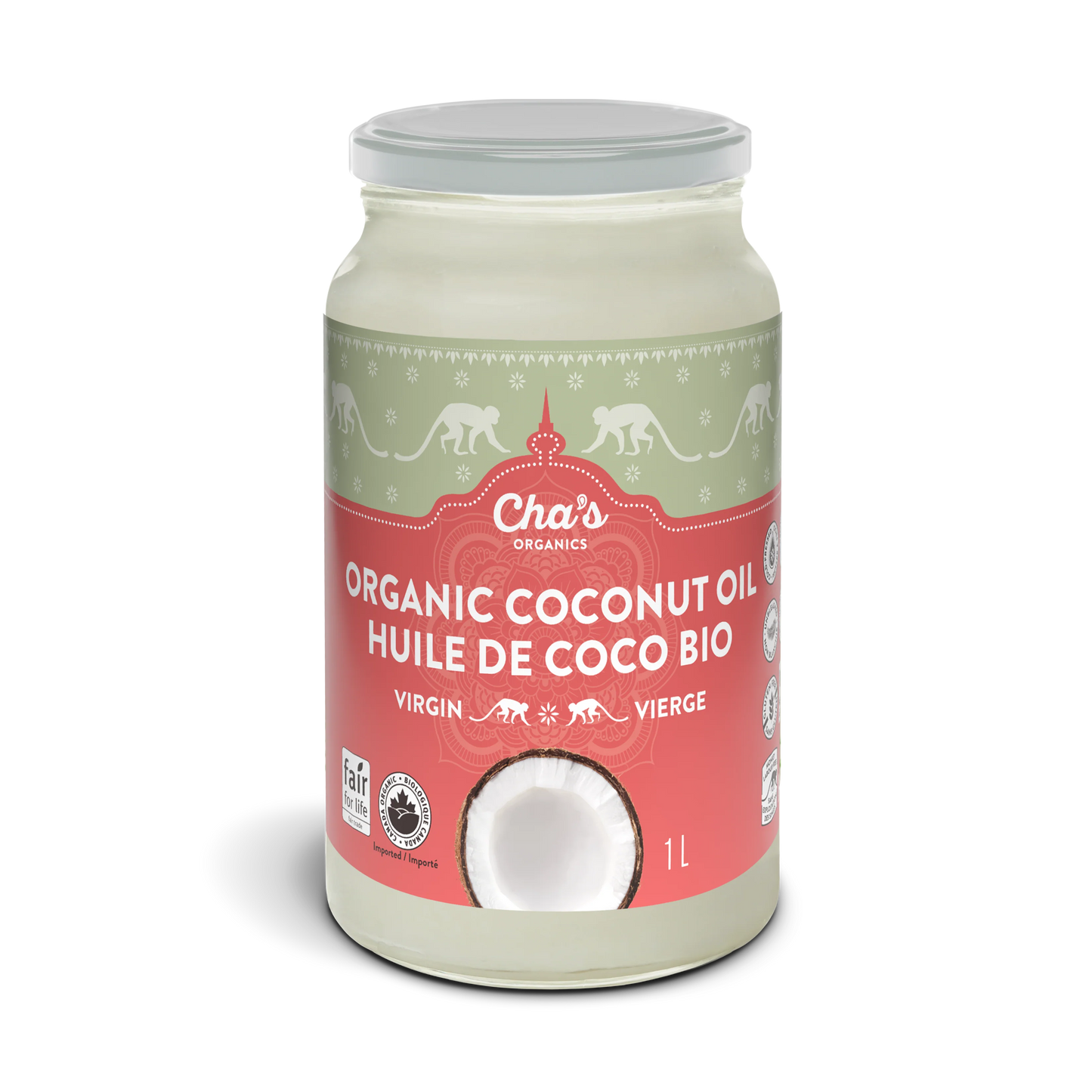Cha's Organics   Virgin Coconut Oil 1L