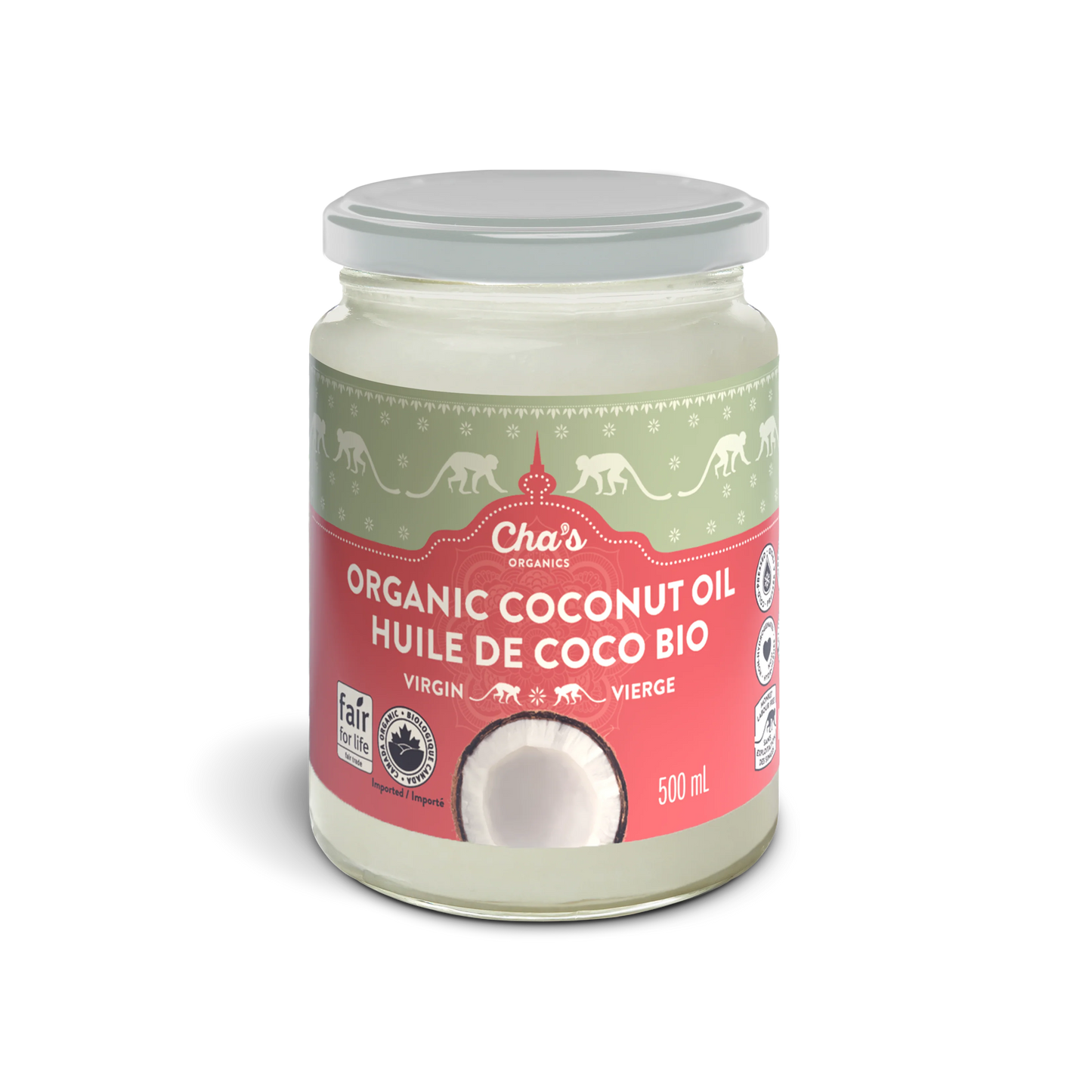 Cha's Organics   Virgin Coconut Oil 500ml