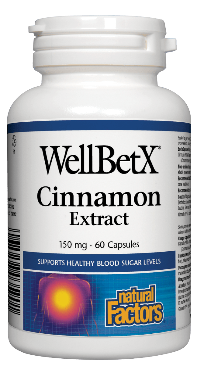 Natural Factors WellBetX® Cinnamon Extract 150 mg 60 capscaps