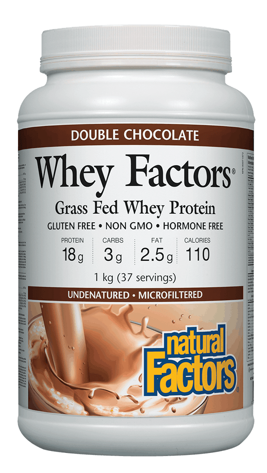 Natural Factors Whey Factors® Grass Fed Whey Protein (Double Chocolate) 1 kg