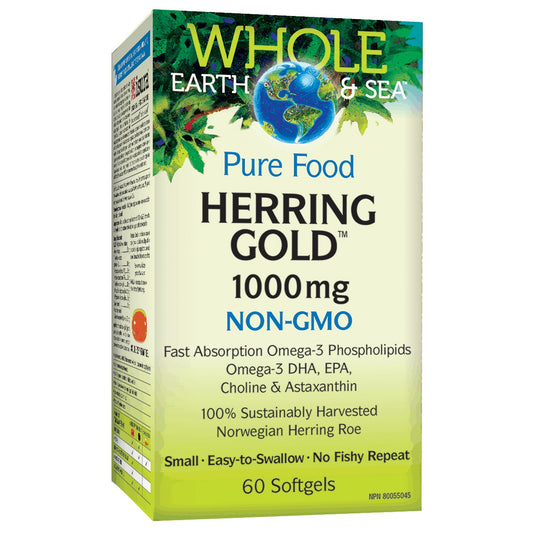 Natural Factors   Herring Gold 1000 mg, Whole Earth & Sea   60sgls