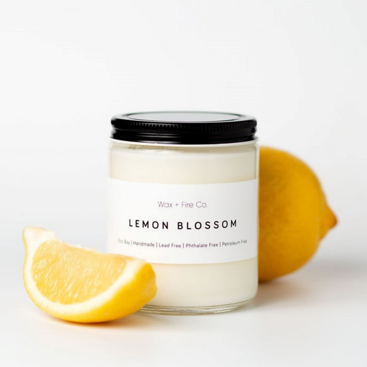 Wax + Fire Co. LEMON BLOSSOM Soy Candle