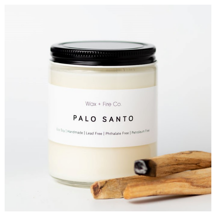 Wax + Fire Co. PALO SANTO Soy Candle