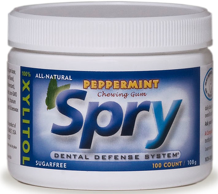 SPRY SPRY CHEWING GUM, PEPPERMINT, 100's