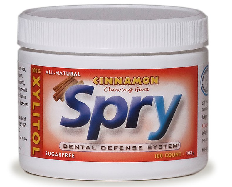 SPRY SPRY CHEWING GUM, CINNAMON, 100's
