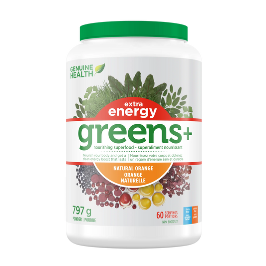 Genuin Health   greens+ extra energy orange, 50 servings