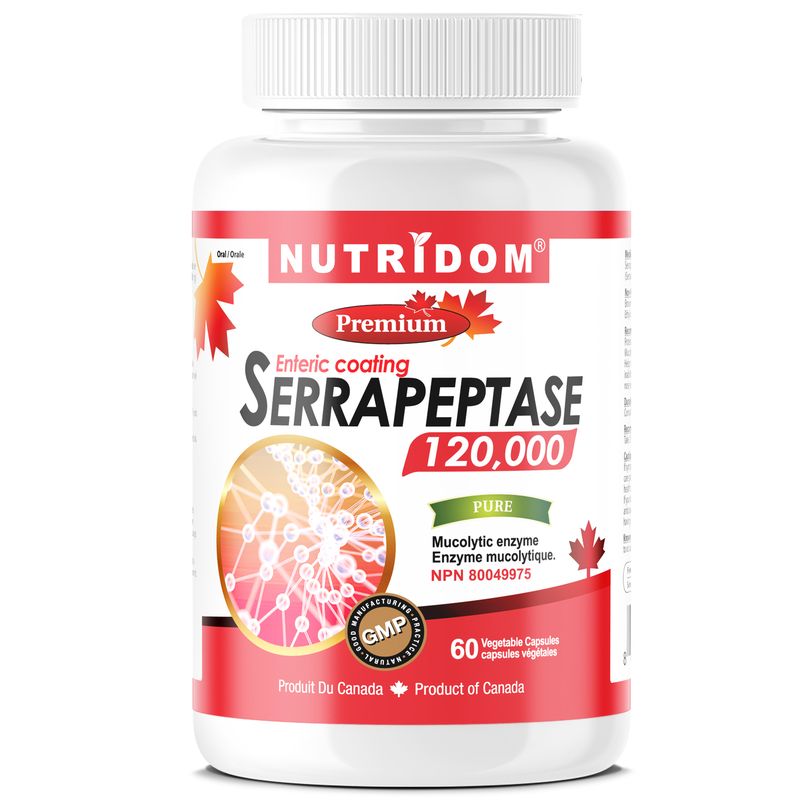 NUTRIDOM® Serrapeptase 120,000 60 Vcaps