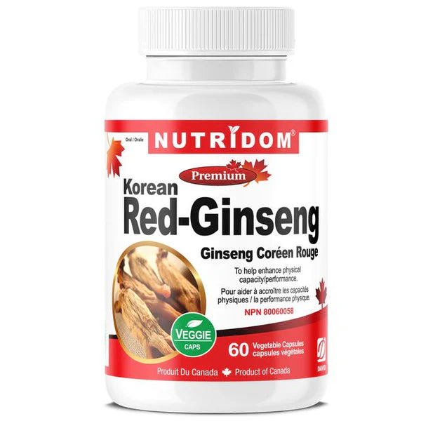 NUTRIDOM® Korean Red(Panax) Ginseng 60 Vcaps