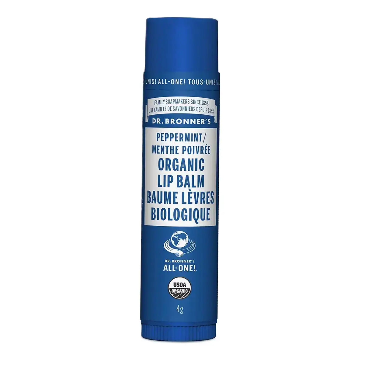 Dr. Bronner's - Organic Peppermint Lip Balm 4g (Case of 12)