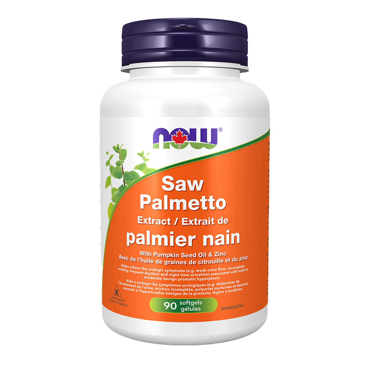 NOW Saw Palmetto 80mg Std Ext + 90gel