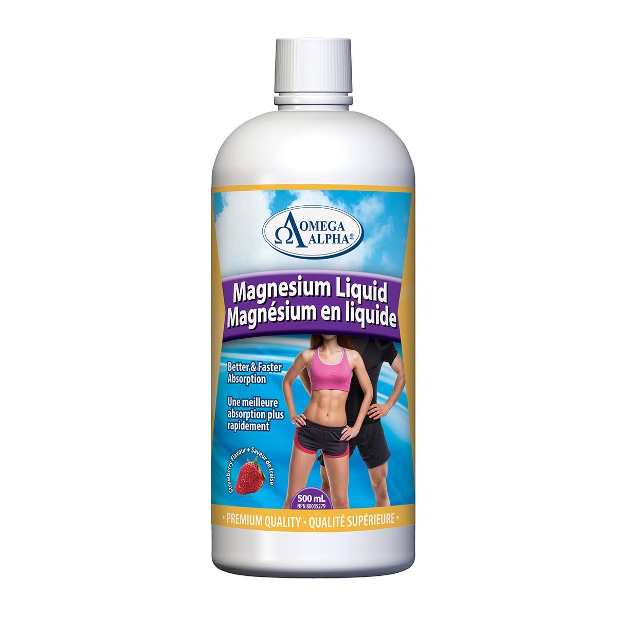 Omega Alpha Magnesium Liquid | Strawberry Flav 500 mL