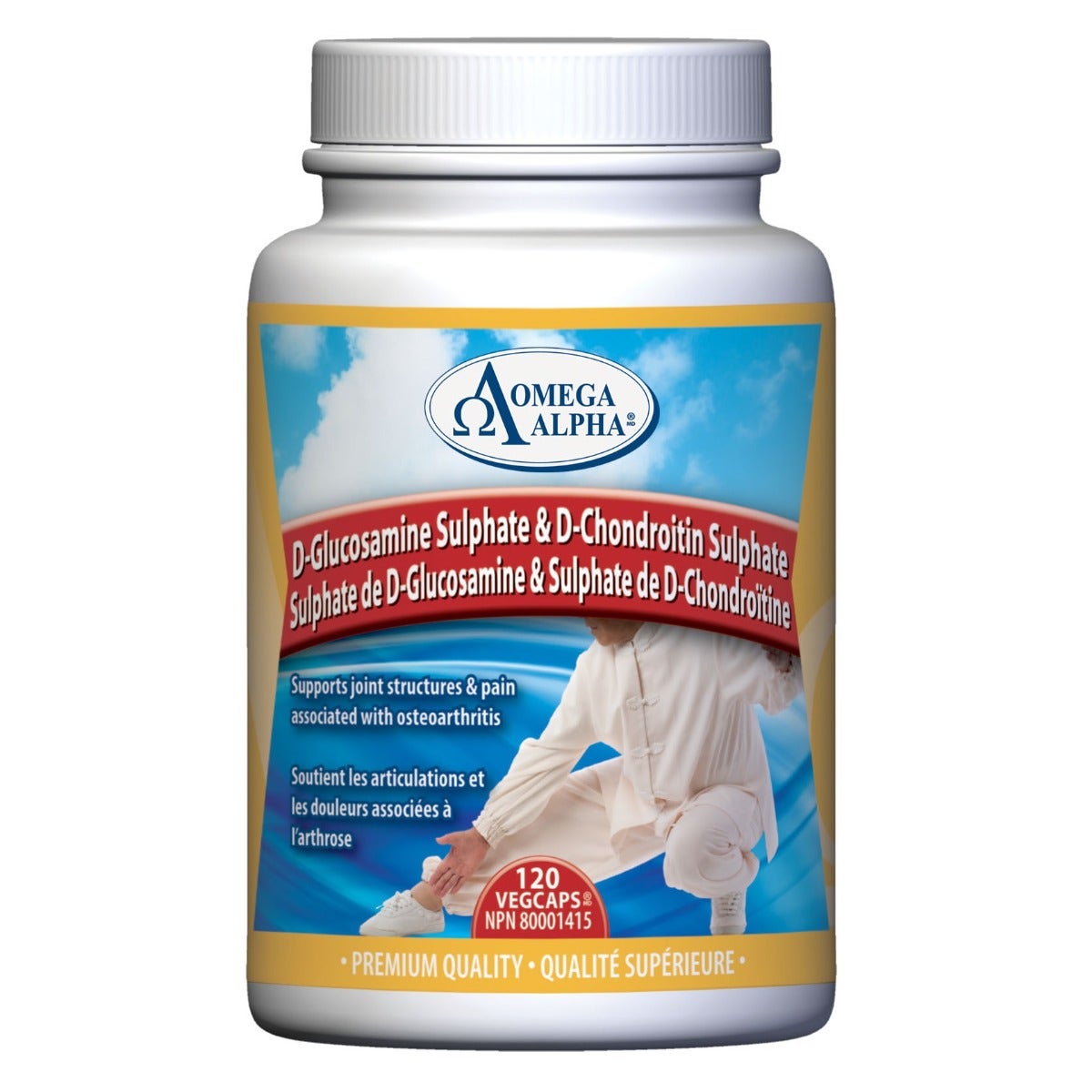 Omega Alpha D-Glucosamine Sulphate & Chondroitin Sulphate 120 vcap