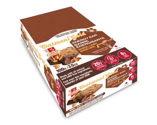 AVOINE DOREE OATMEAL & HONEY ENERGY BAR DARK CHOCOLATE ALMOND 100g - 12/box