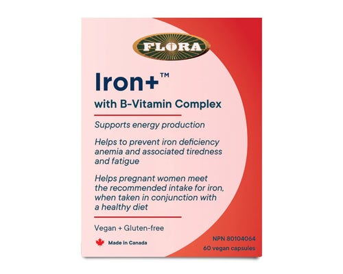 Flora Iron+ with B-Vitamin Complex60 caps