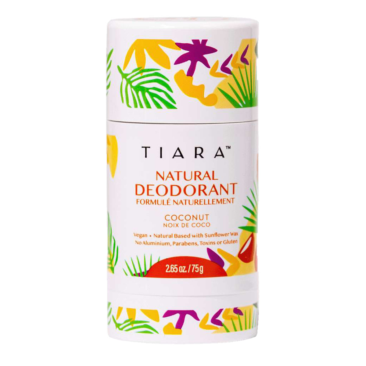 Tiara Natural Deodorant - Coconut (gluten free/vegan) 75g