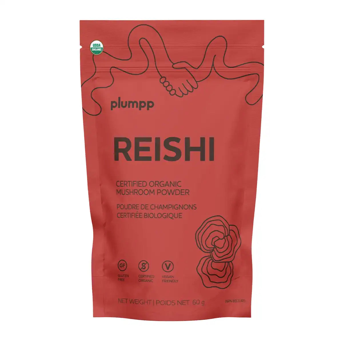 Plumpp Organic Mushroom Powder | Reishi | 60 g