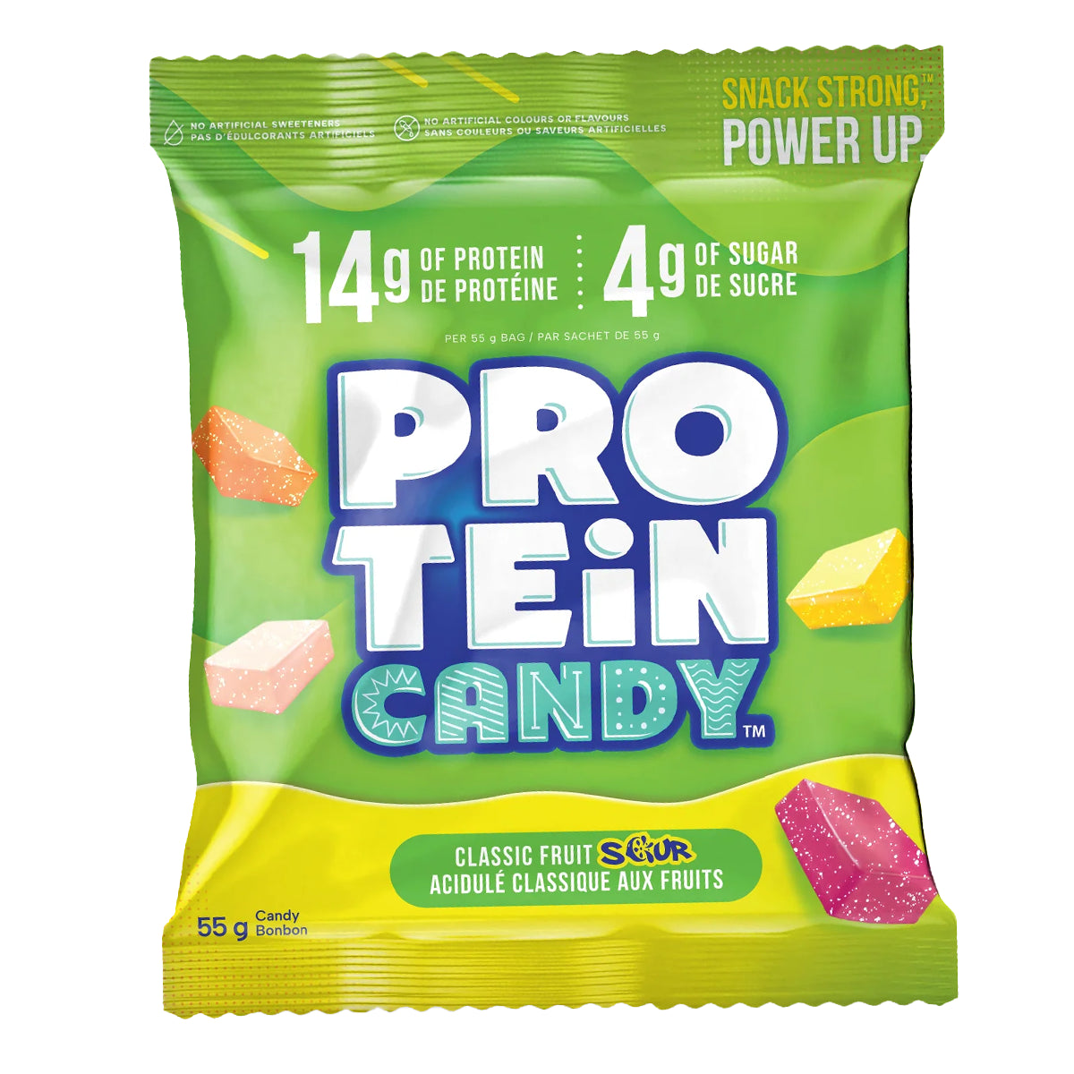 Protein Candy Protein Candy Flavour: Sour Classic Fruit
Container Size: 55 g Pack of 12