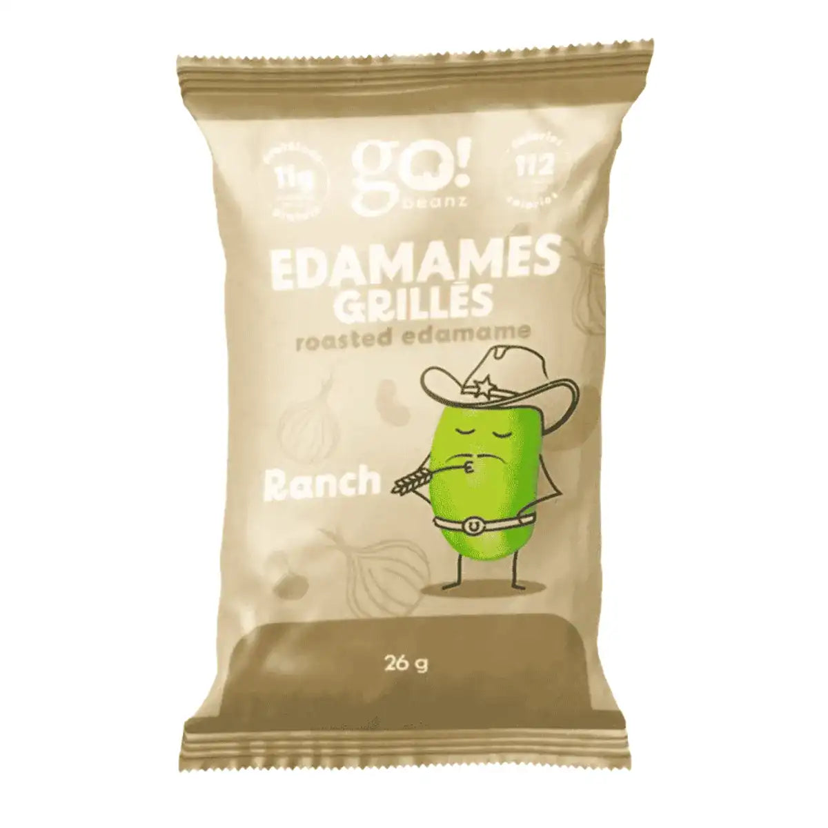 Go Nutrition by Jimmy Sévigny Go Nutrition Go Beanz Flavour: Ranch
Container Size: 26 g Pack of 20