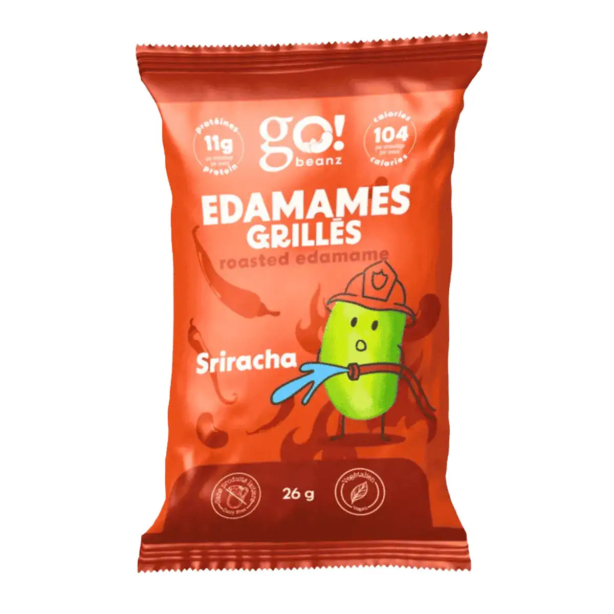 Go Nutrition by Jimmy Sévigny Go Nutrition Go Beanz Flavour: Sriracha
Container Size: 26 g Pack of 20