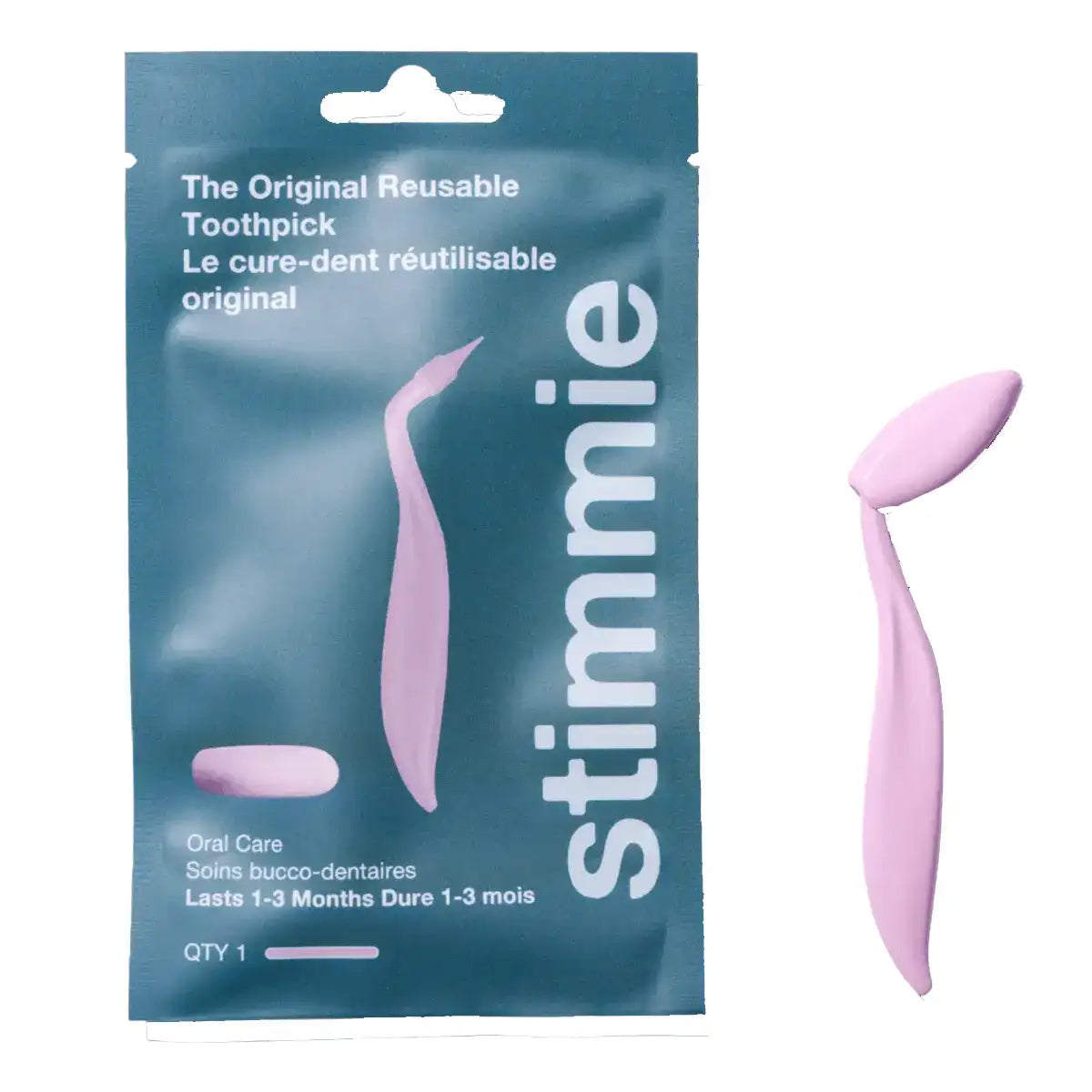 Stimmie Toothpick - Original Reuseable Toothpick - CORAL - 12 unit Merchandiser