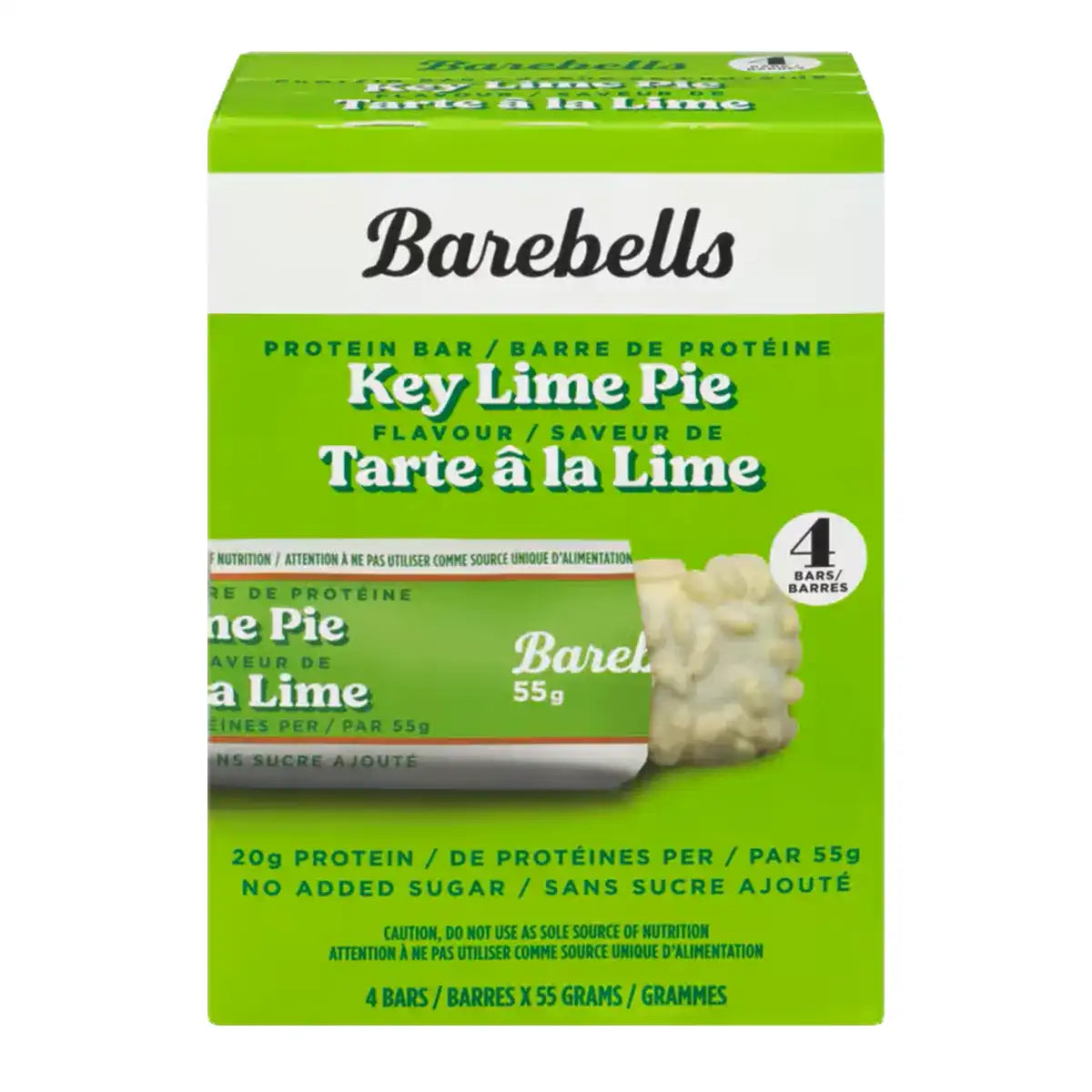 BAREBELLS - BAREBELLS PROTEIN BAR - KEY LIME PIE - 55g - 4/box