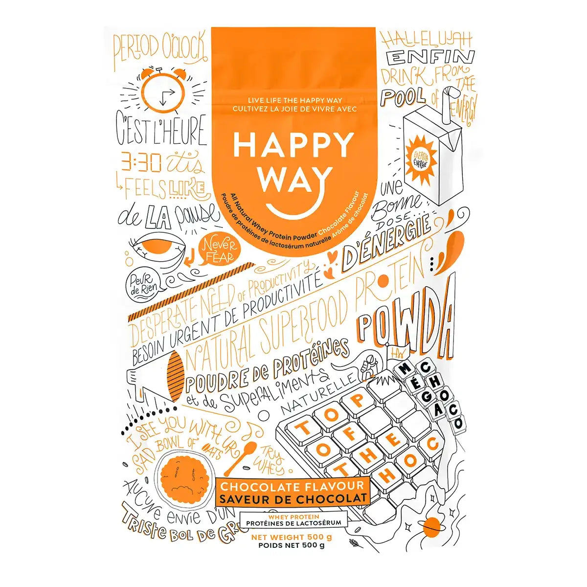 Happy Way - Chocolate Protein Powder 500g
