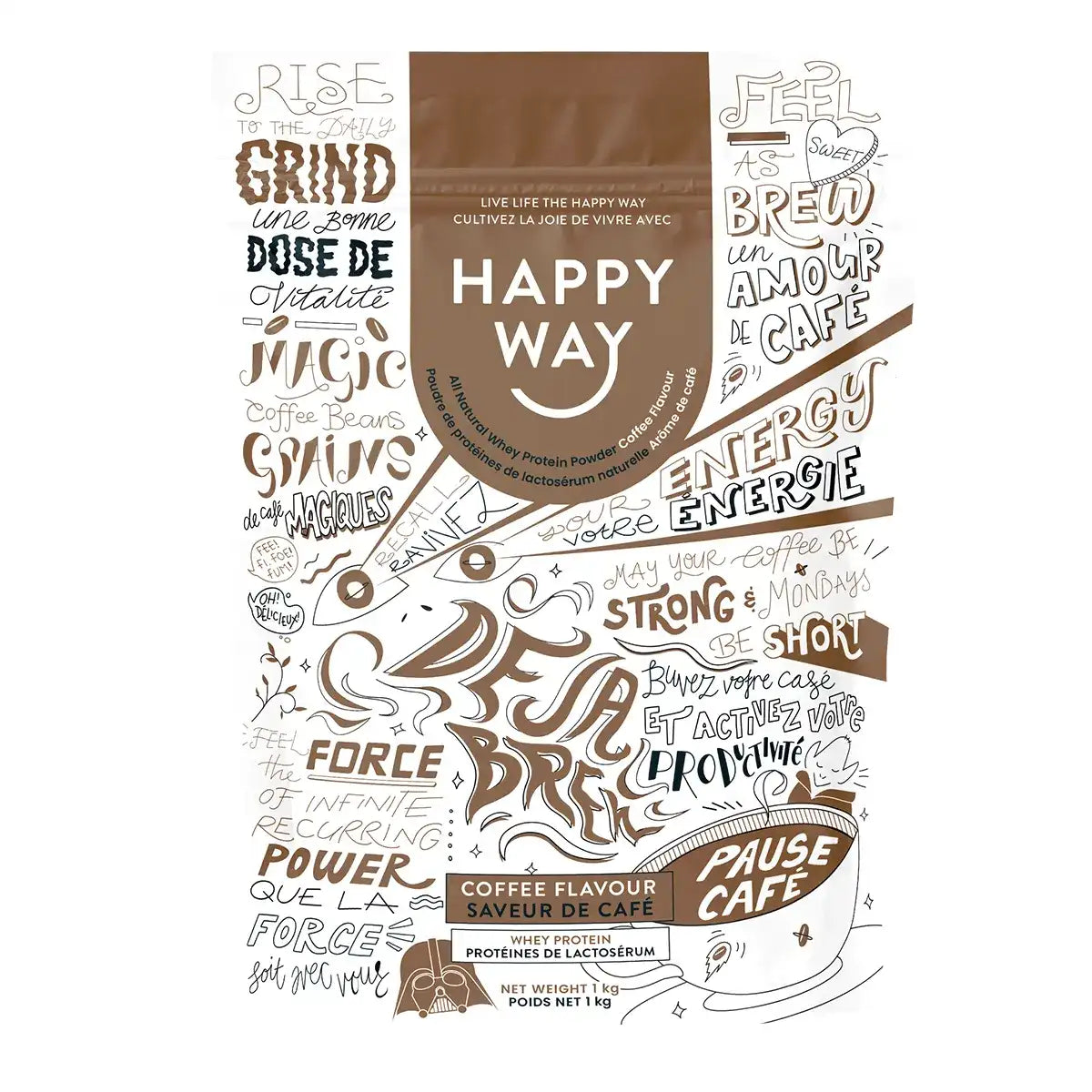 Happy Way - Coffee Protein Powder 1kg