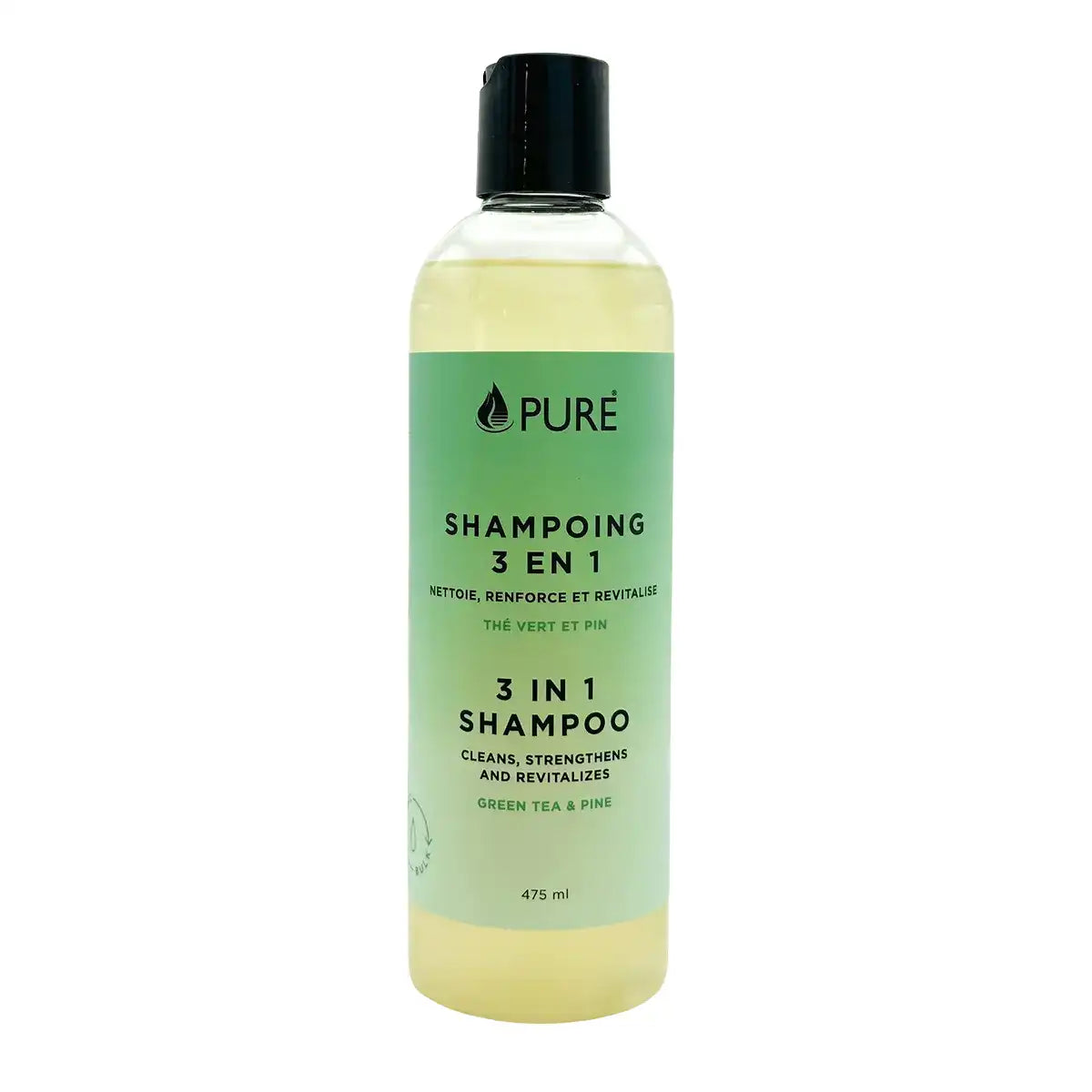 Pure - 3 in 1 Shampoo Green Tea & Pine 475mL