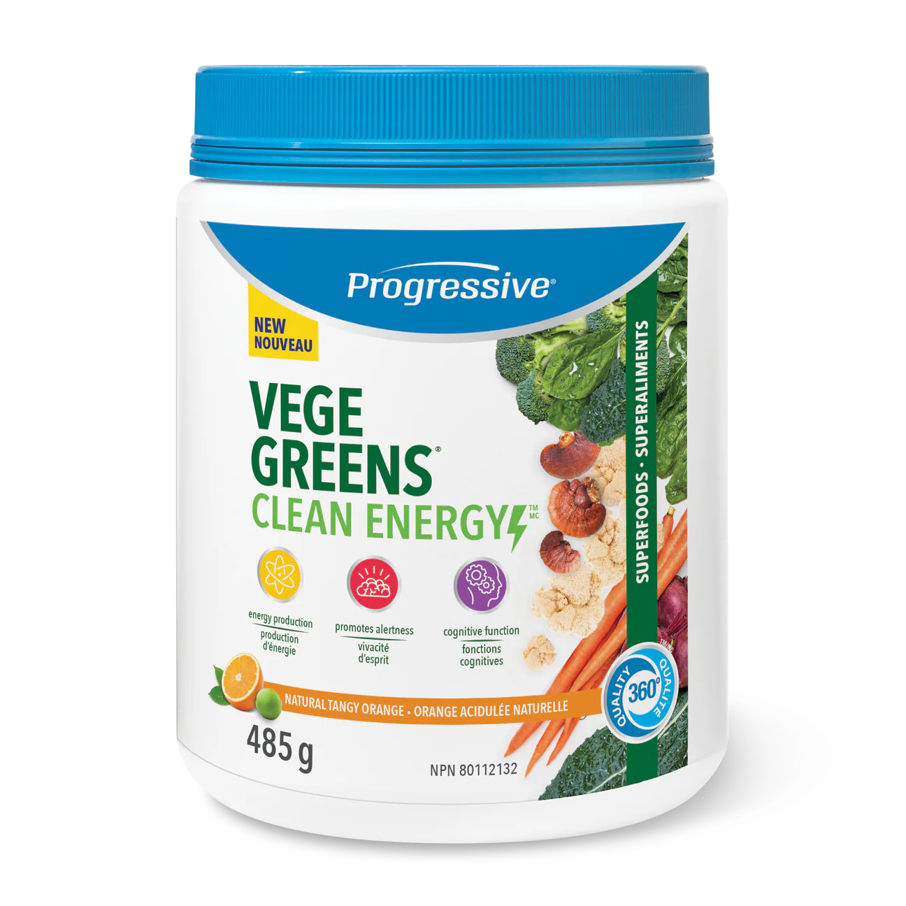 Progressive VegeGreens Clean Energy   485g Tangy Orange