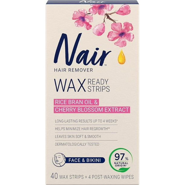 NAIR SPA CLAY DEPIL FACE WAX STRIP BRAZILIAN 40