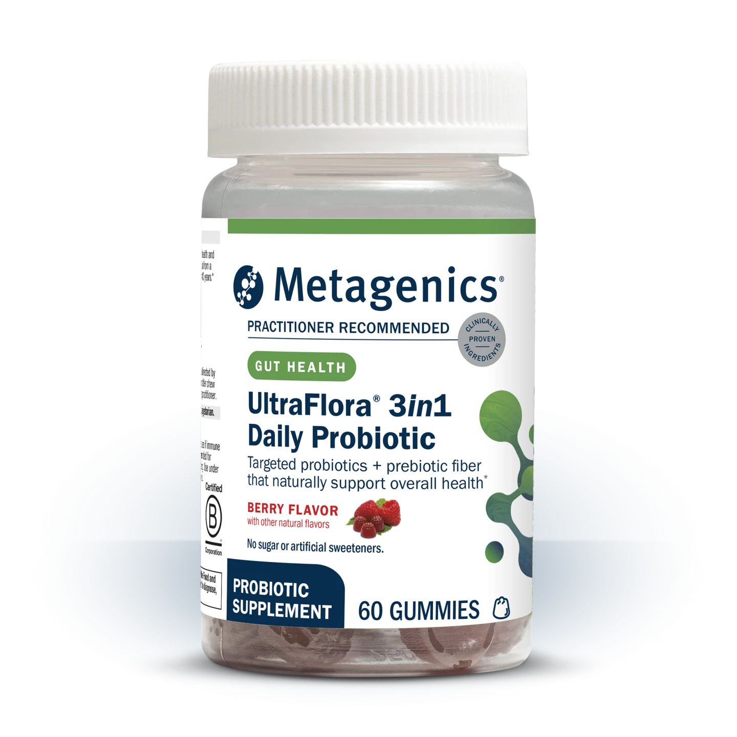 Metagenics Ultra Flora 3in1 Daily Probiotic Gummy 60g 60Count